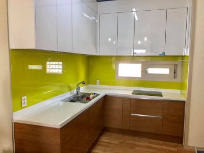 kính ốp bếp màu vàng chanh kính ốp bếp màu vàng chanh